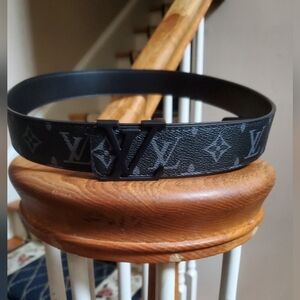 Louis Vuitton Black Designer Belt